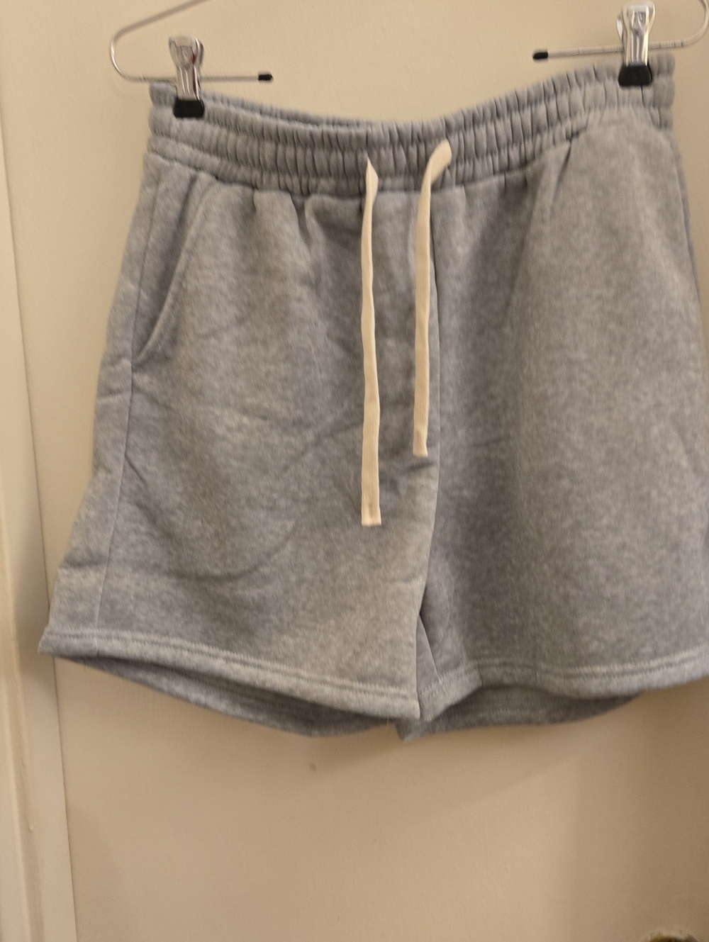 Casual Men's Grey Fleece Drawstring Shorts